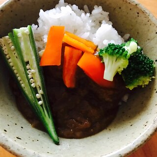 野菜のオイル和えのせカレー